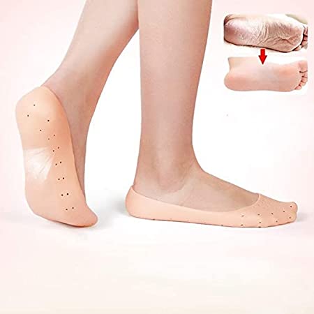 Silicone Full Length Anti Crack Foot Protector Moisturizing Socks for Foot-Care and Heel Cracks for Men and Women